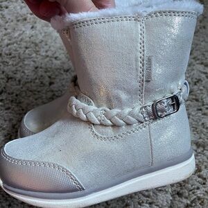 Stride Rite Silver Toddler Boots